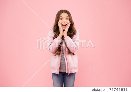 Seasonal sale. Shocked girl. Fashion girl. Modern fashion Seasonal sale. Shocked girl. Fashion girl. Modern fashion 75745651