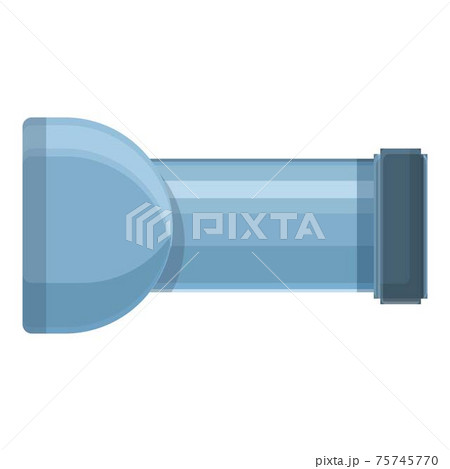 Plastic pipe icon, cartoon style Plastic pipe icon, cartoon style 75745770