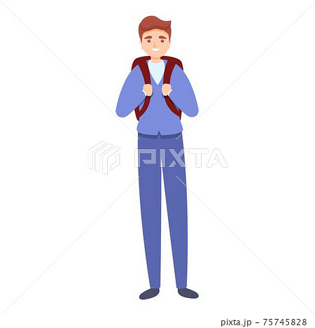 Junior school uniform icon, cartoon style 75745828