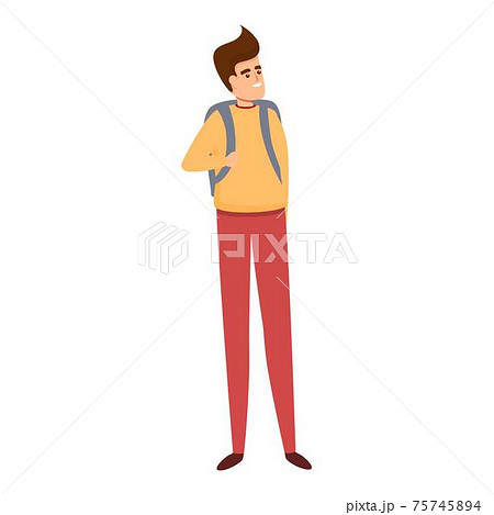 Modern school uniform icon, cartoon style 75745894