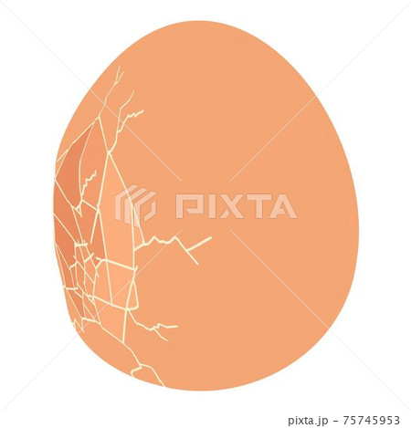 Cracked Boiled Egg Icon Isometric Styleのイラスト素材