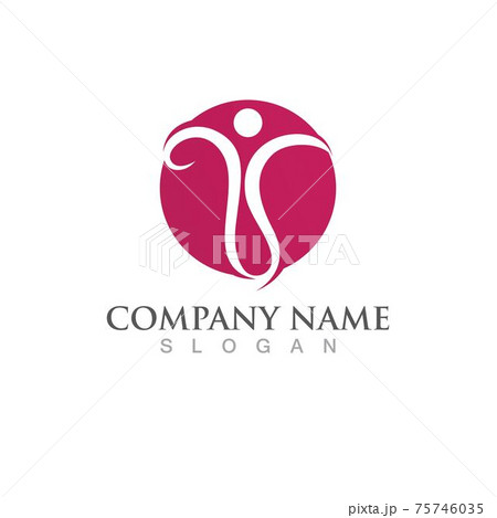 Human character logo sign 75746035