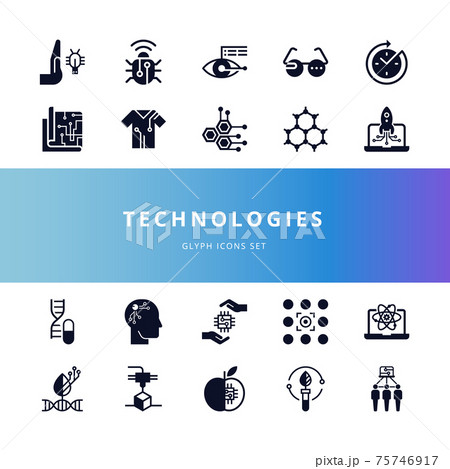 future technologies icons 75746917