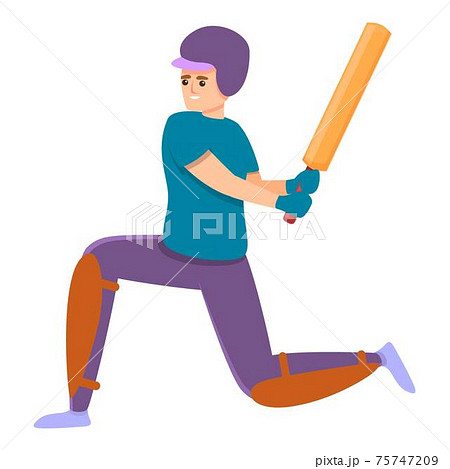Cricket bat hit icon, cartoon style - Stock Illustration [75747209] - PIXTA