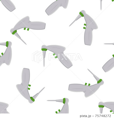 Abstract seamless medical pipette, dropper for laboratory on white background 75748272