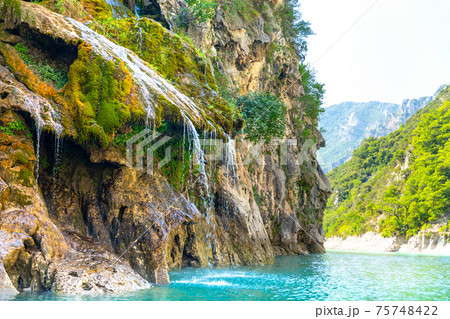 Wonderful view of the Verdon Gorge. Aiguin, Provence, France Wonderful view of the Verdon Gorge. Aiguin, Provence, France 75748422