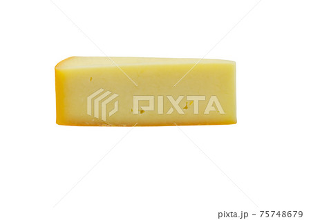 Piece of cheese isolated on white background Piece of cheese isolated on white background 75748679