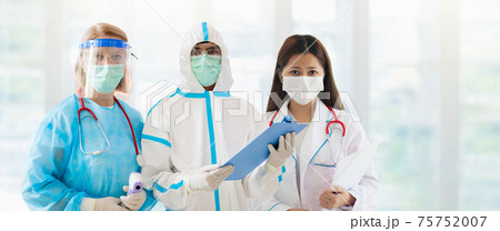 International doctor team. Hospital medical staff. International doctor team. Hospital medical staff. 75752007