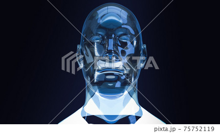 The robot head for sci and technology or machine learning content 3d rendering The robot head for sci and technology or machine learning content 3d rendering 75752119