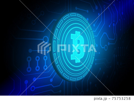 Bitcoin Circuit technology background with hi-tech digital Bitcoin Circuit technology background with hi-tech digital 75753258