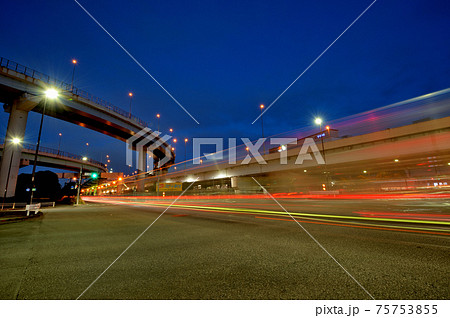 辰巳ジャンクションの風景 夜景 75753855