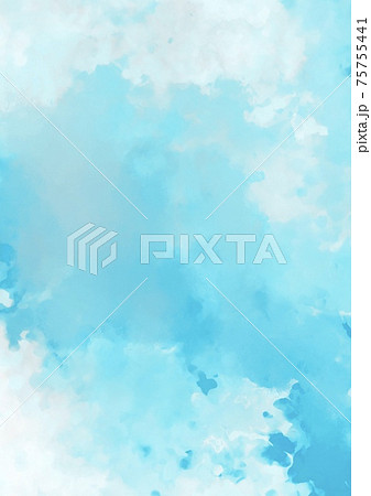 幻想的な淡い水色の水彩テクスチャ背景のイラスト素材
