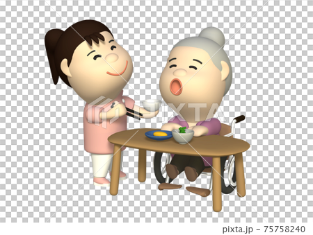 工作人員協助用餐 工作人員協助用餐 75758240