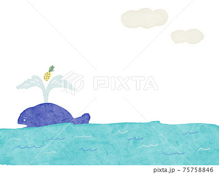 夏のくじらの背景 夏のくじらの背景 75758846