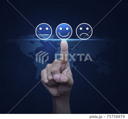 Business customer service evaluation and feedback rating concept, Elements of this image furnished by NASA 75758979