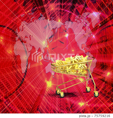 為替通貨と株式市場の買い物かご 75759216