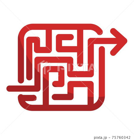 Complete problem solving icon, cartoon style 75760342