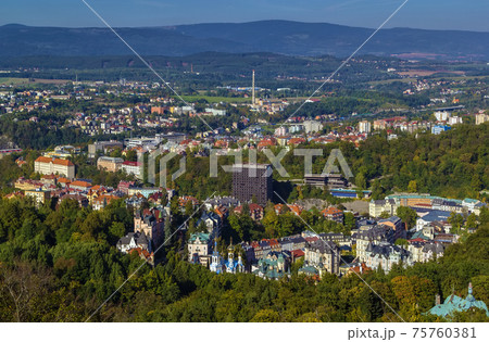 View of Karlovy Vary, Czech republic 75760381