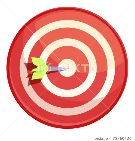 Darts target icon, cartoon style 75760420