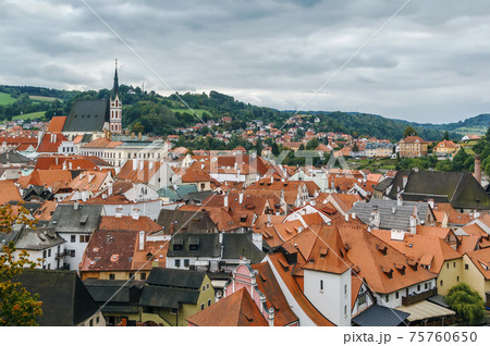view of Cesky Krumlov, Czech republic view of Cesky Krumlov, Czech republic 75760650
