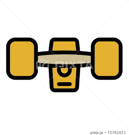 Rubber wheels skateboard icon, outline style 75761021