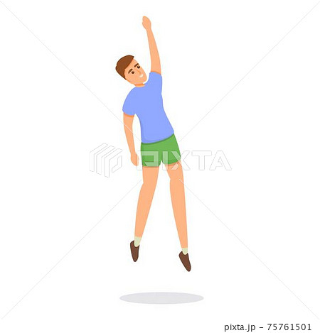 Volleyball jump icon, cartoon style Volleyball jump icon, cartoon style 75761501