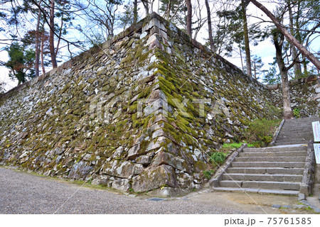 明智光秀ゆかりの丹波亀山城の石垣 天守台跡 明智光秀ゆかりの丹波亀山城の石垣 天守台跡 75761585