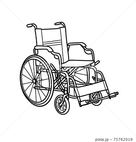 Wheelchair isolated on a white background.  75762019