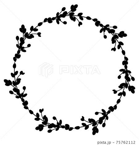 Willow Easter wreath.Round wreath of willow branch Willow Easter wreath.Round wreath of willow branch 75762112