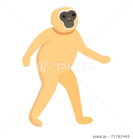 Gibbon walking icon, cartoon style 75762463