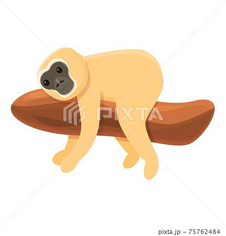 Gibbon animal icon, cartoon style Gibbon animal icon, cartoon style 75762484
