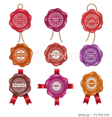 Wax stamps with different promo labels. pictures set 75763150