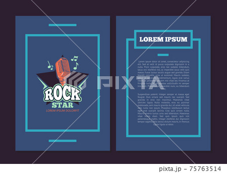 flyer template with karaoke club, audio record studio 75763514
