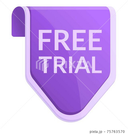 Free trial web sticker icon, cartoon style Free trial web sticker icon, cartoon style 75763570