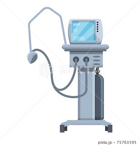 Respiratory ventilator medical machine icon, cartoon style 75763595