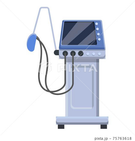 Emergency ventilator medical machine icon, cartoon style Emergency ventilator medical machine icon, cartoon style 75763618