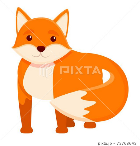 Cute smiling fox icon, cartoon style 75763645
