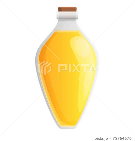 Canola oil glass potion icon, cartoon style 75764670