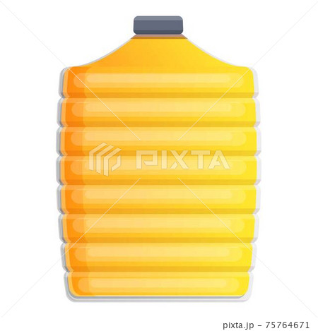Canola oil big bottle icon, cartoon style 75764671