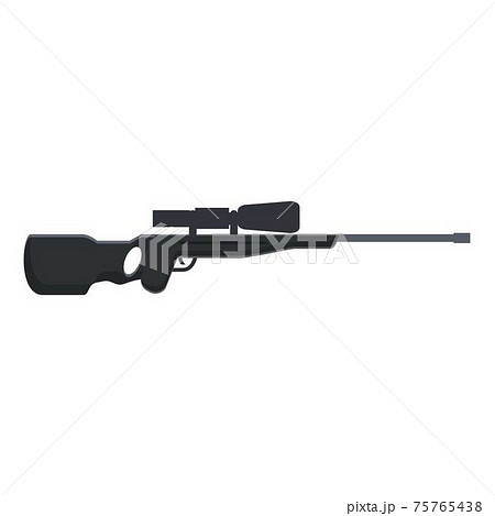 Sniper weapon gun icon, cartoon style 75765438