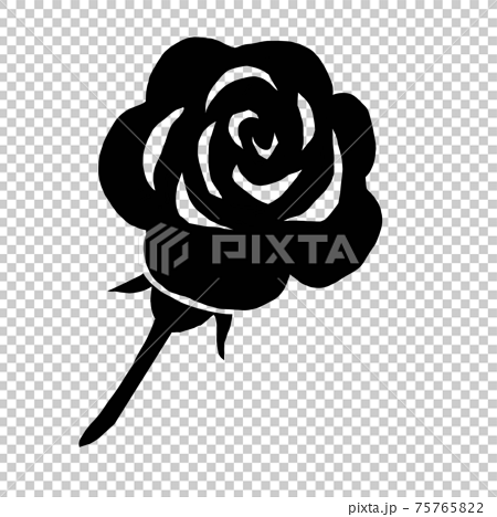 Black And White Illustration Of Roses In Stock Illustration