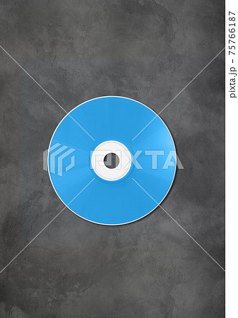 Blue CD - DVD mockup template isolated on concrete background 75766187