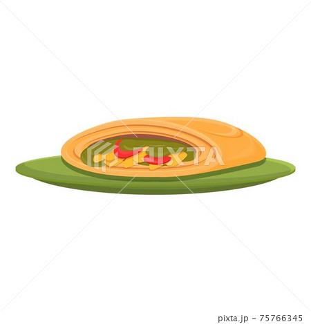 Turkish pita icon, cartoon style 75766345