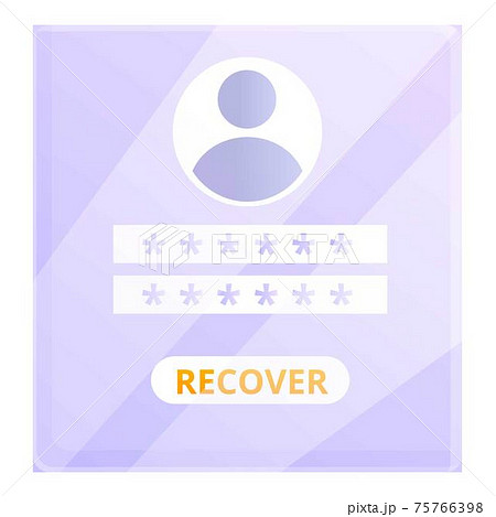 Recover admin password icon, cartoon style 75766398