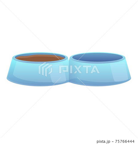 Double dog bowl icon, cartoon style Double dog bowl icon, cartoon style 75766444