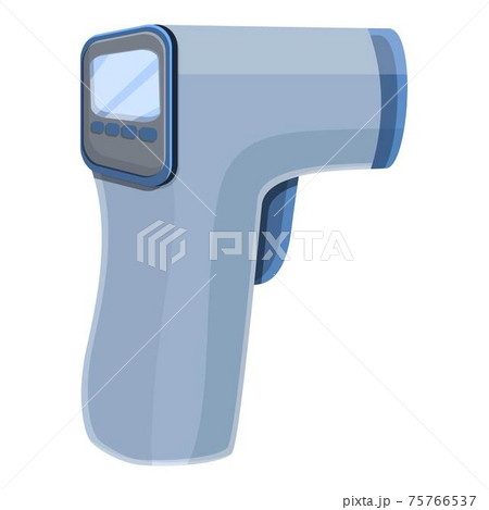 Gun digital thermometer icon, cartoon style 75766537
