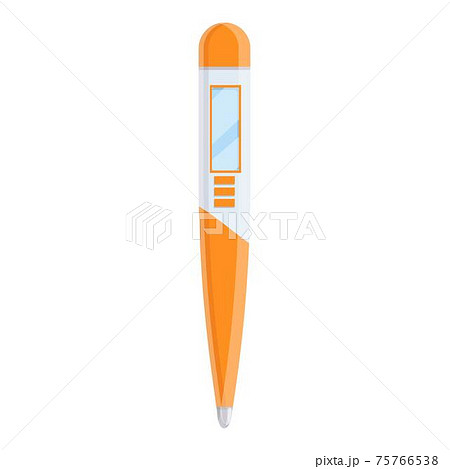 Electronic digital thermometer icon, cartoon style 75766538