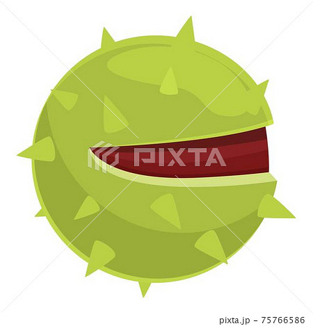 Cutted chestnut icon, cartoon style Cutted chestnut icon, cartoon style 75766586