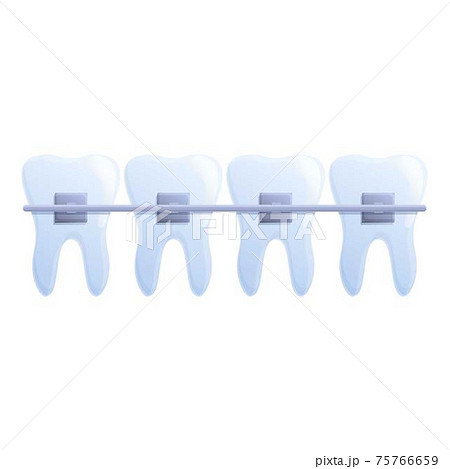 Tooth braces smile icon, cartoon style 75766659