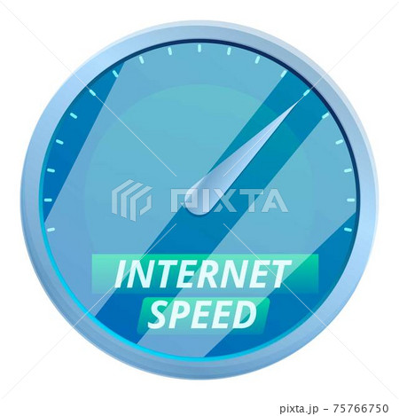 Internet speed gauge icon, cartoon style 75766750